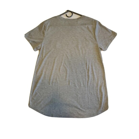 Womens Large T-Shirt Central Perk Friends Short Sleeve Casula High Low Hem Gray - Picture 2 of 6